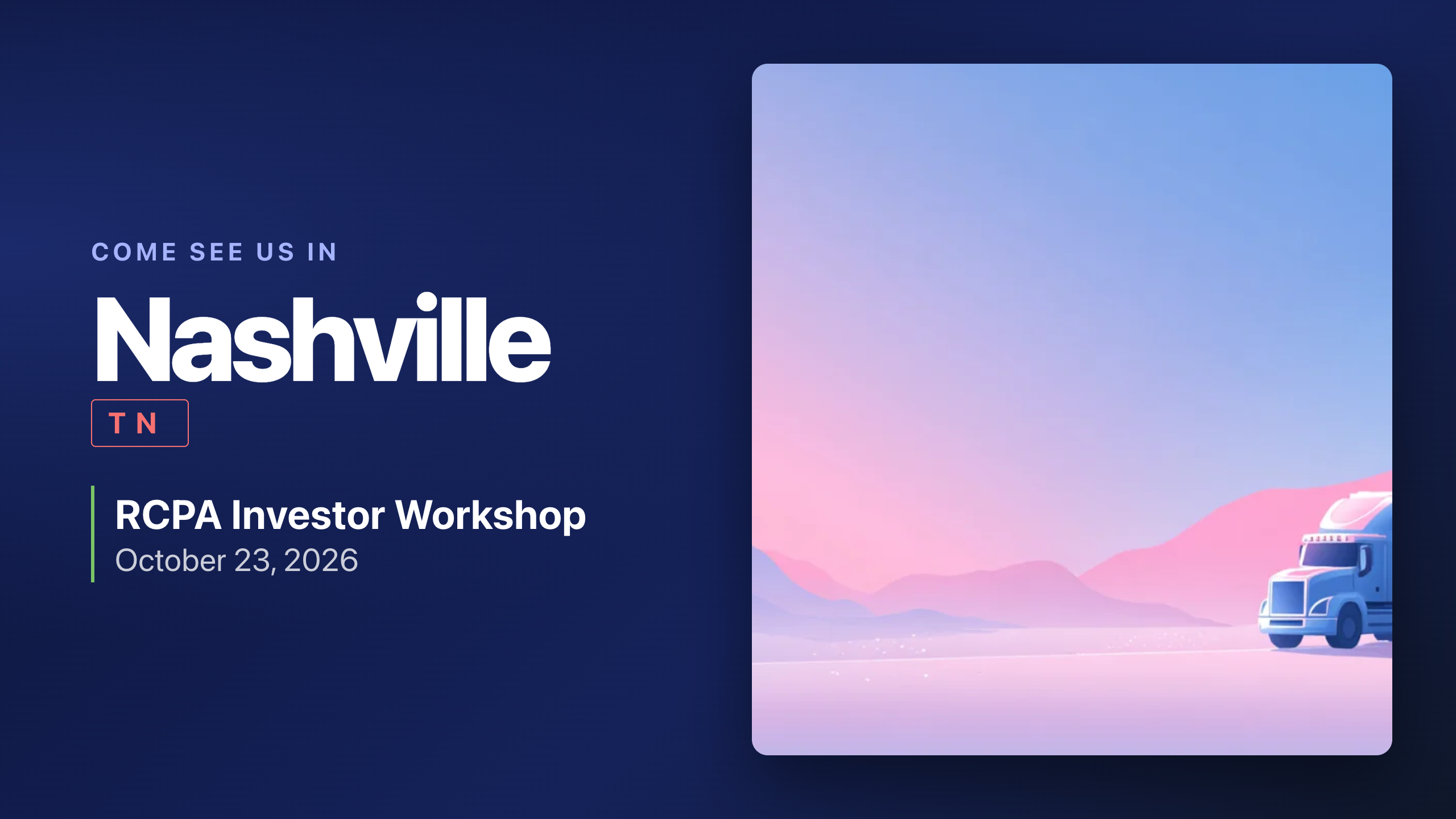 RCPA Investor Workshop