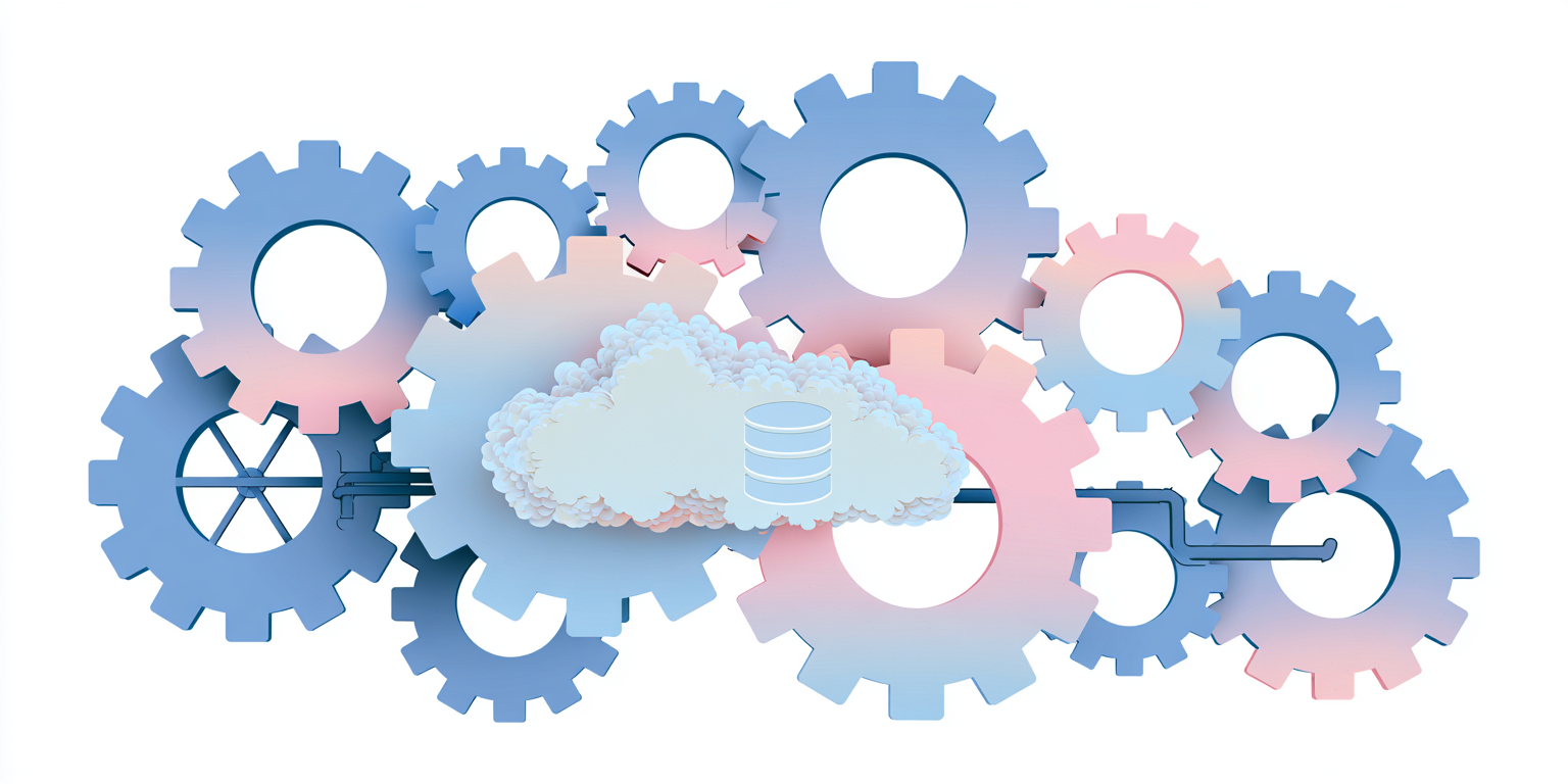 Flat vector illustration representing HCM software and connected HR systems