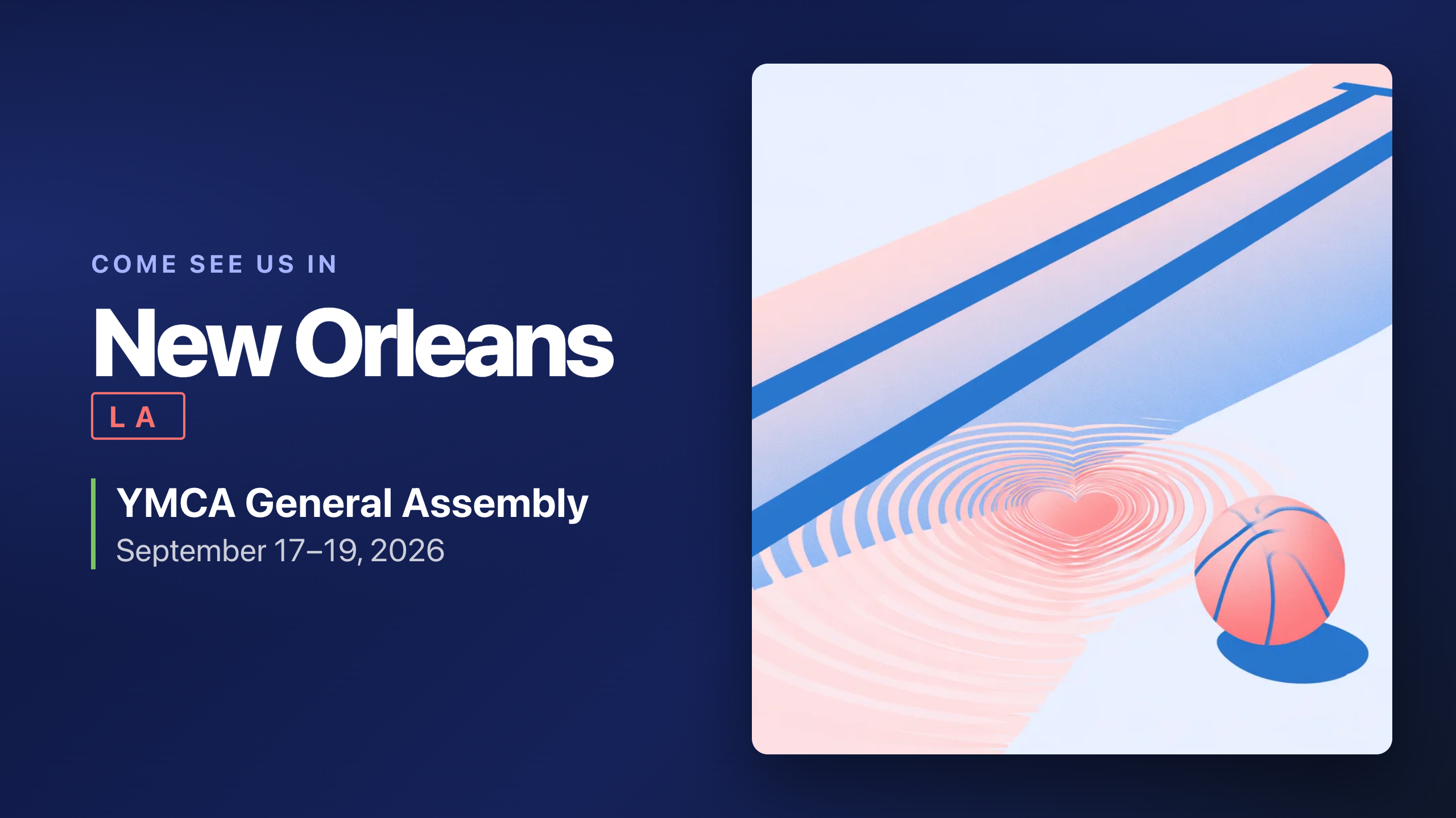 YMCA General Assembly 2026 event cover, New Orleans, LA, September 17-19, 2026